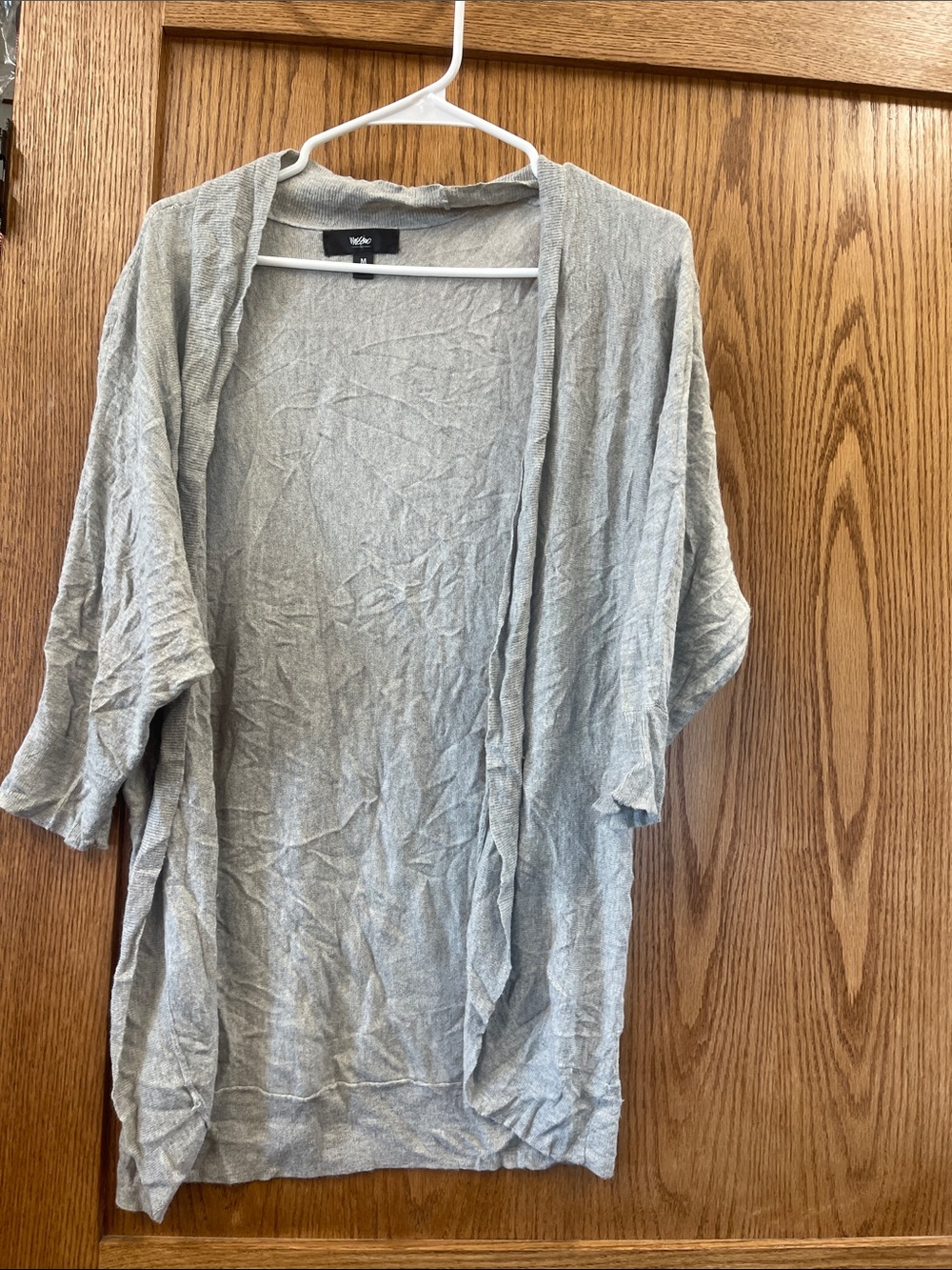 Mossimo Supply Co. Light Gray Open-Front Draped Cardigan
